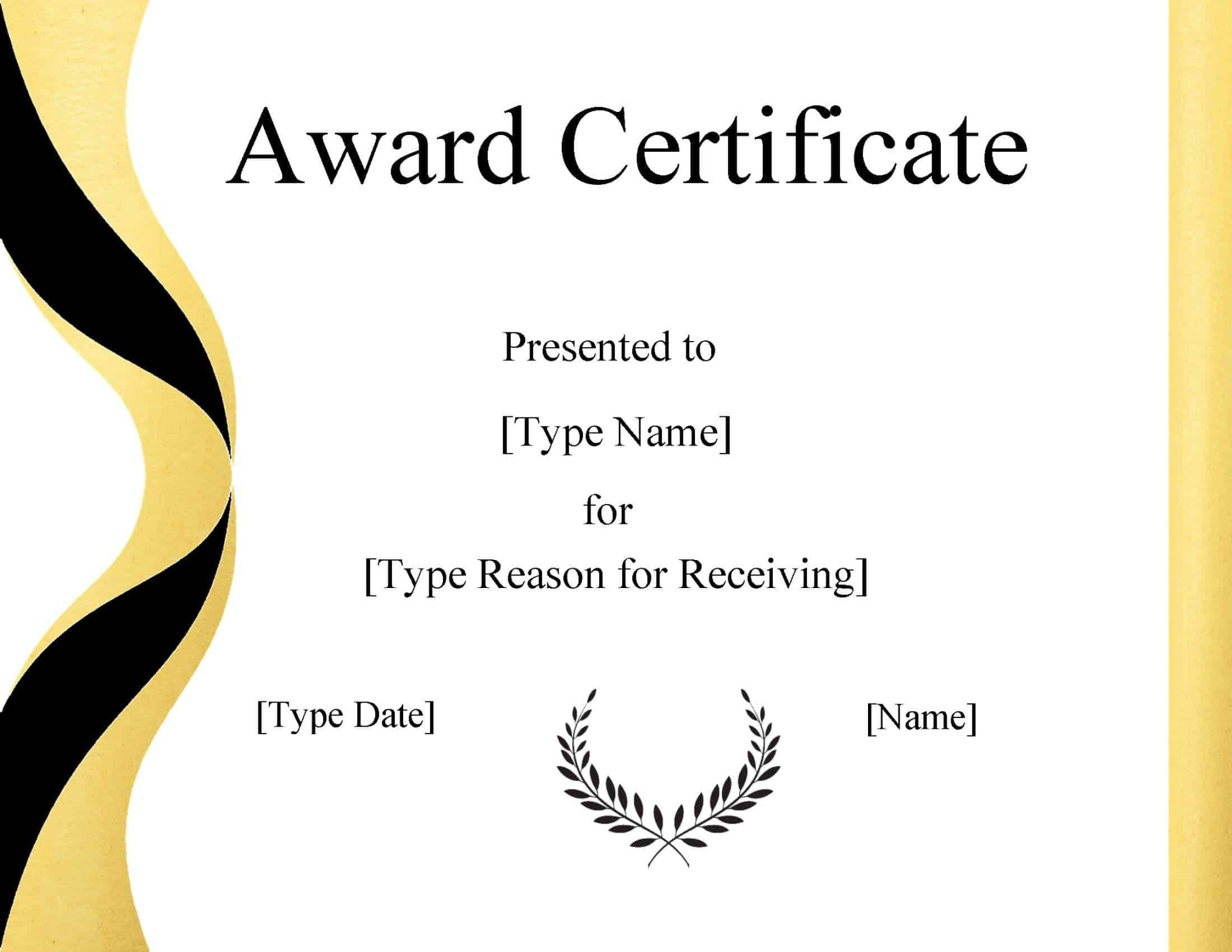 FREE Certificate Template Word  Instant Download