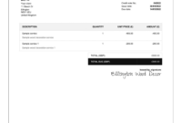 Credit Note Template Document