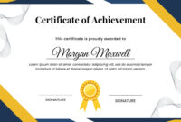 Formal Certificate Of Achievement Template: A Customizable Design For Academic And Professional Recognition