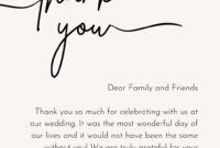 A Formal Template For Crafting Heartfelt Wedding Thank You Cards