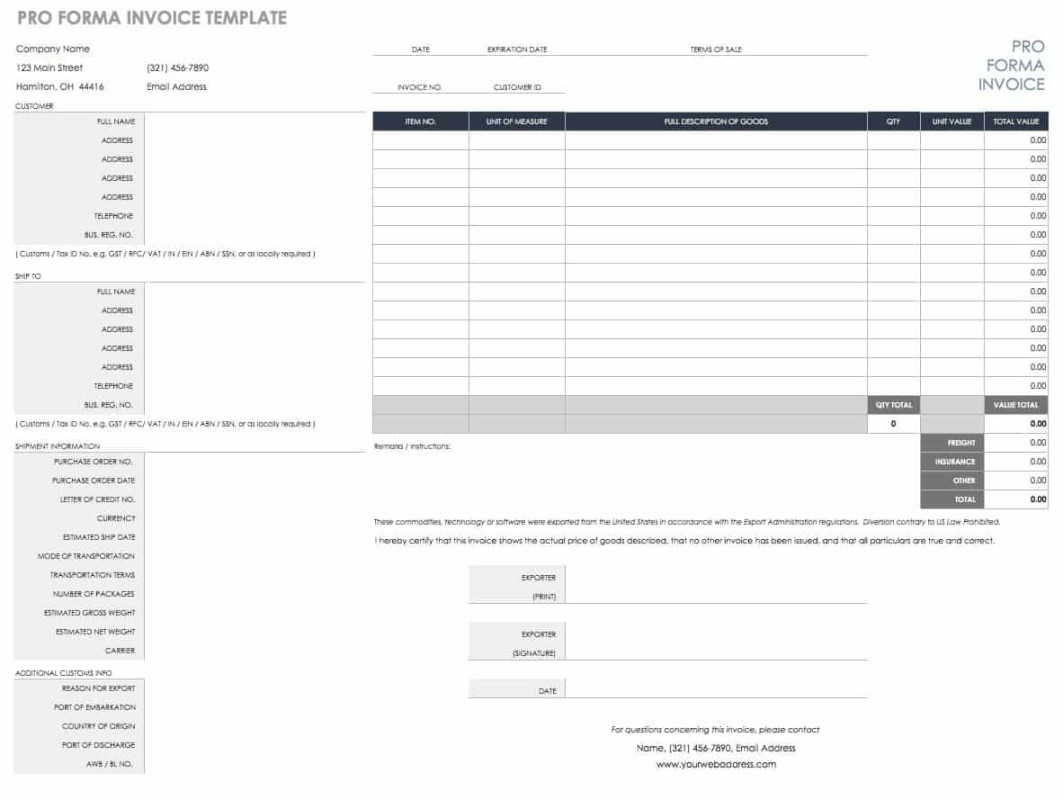 Free Excel Invoice Templates - Smartsheet