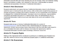 Film Non-Disclosure Agreement Template: Confidentiality And Proprietary Information