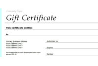 Gift Certificate Template Publisher: Customizable Solutions For Personalized Gifting