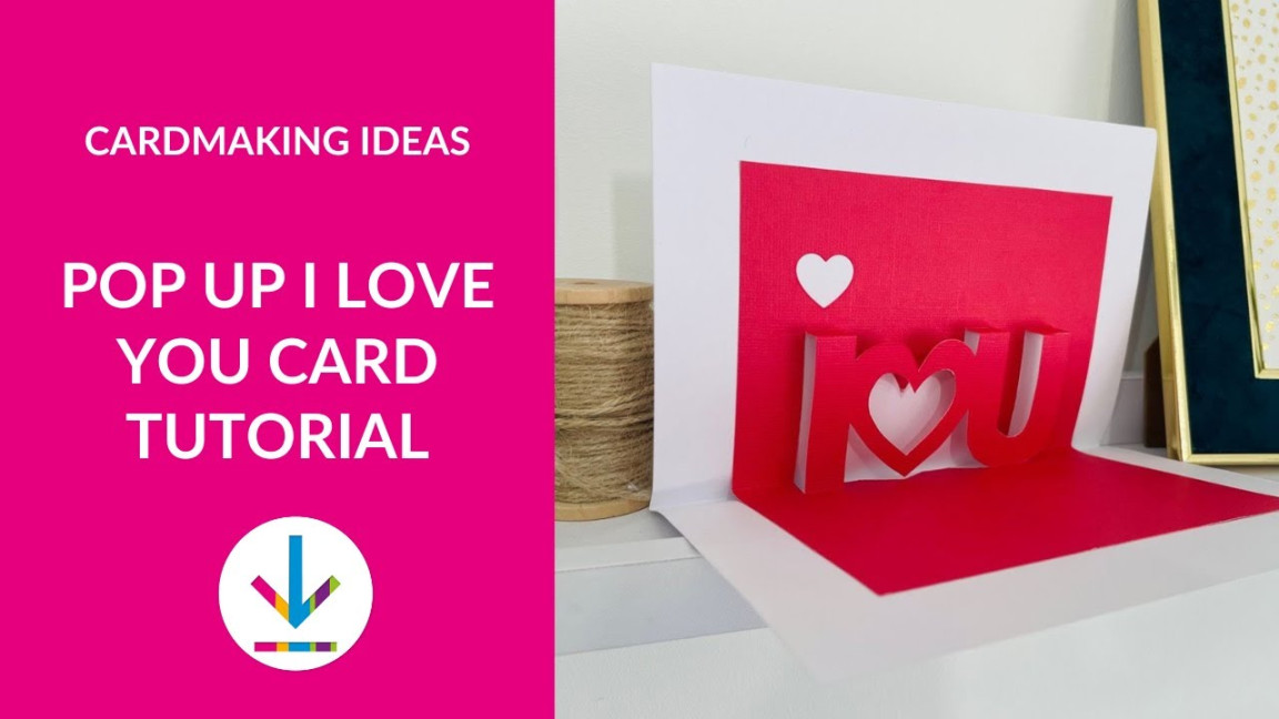 FREE I Love You Pop-up Card Template