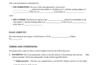 Commercial Loan Agreement Template