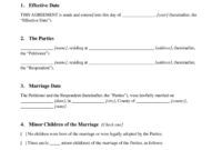 Divorce Financial Settlement Agreement Template