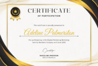 Free Downloadable Participation Certificate Templates For Formal Events