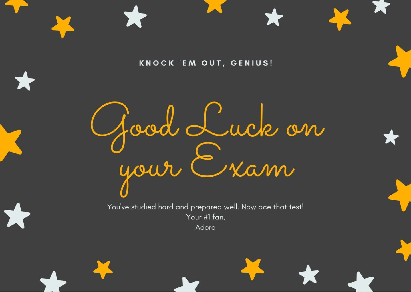 Free printable, customizable good luck card templates  Canva