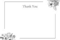 Elegant Thank You Note Card Templates For Formal Occasions