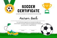 Soccer Excellence Achievement Certificate