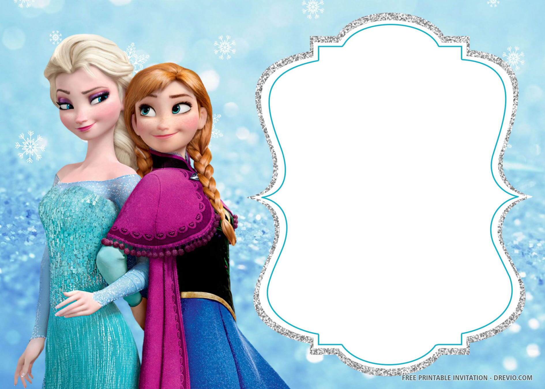 Free Printable Frozen Birthday Invitation Templates