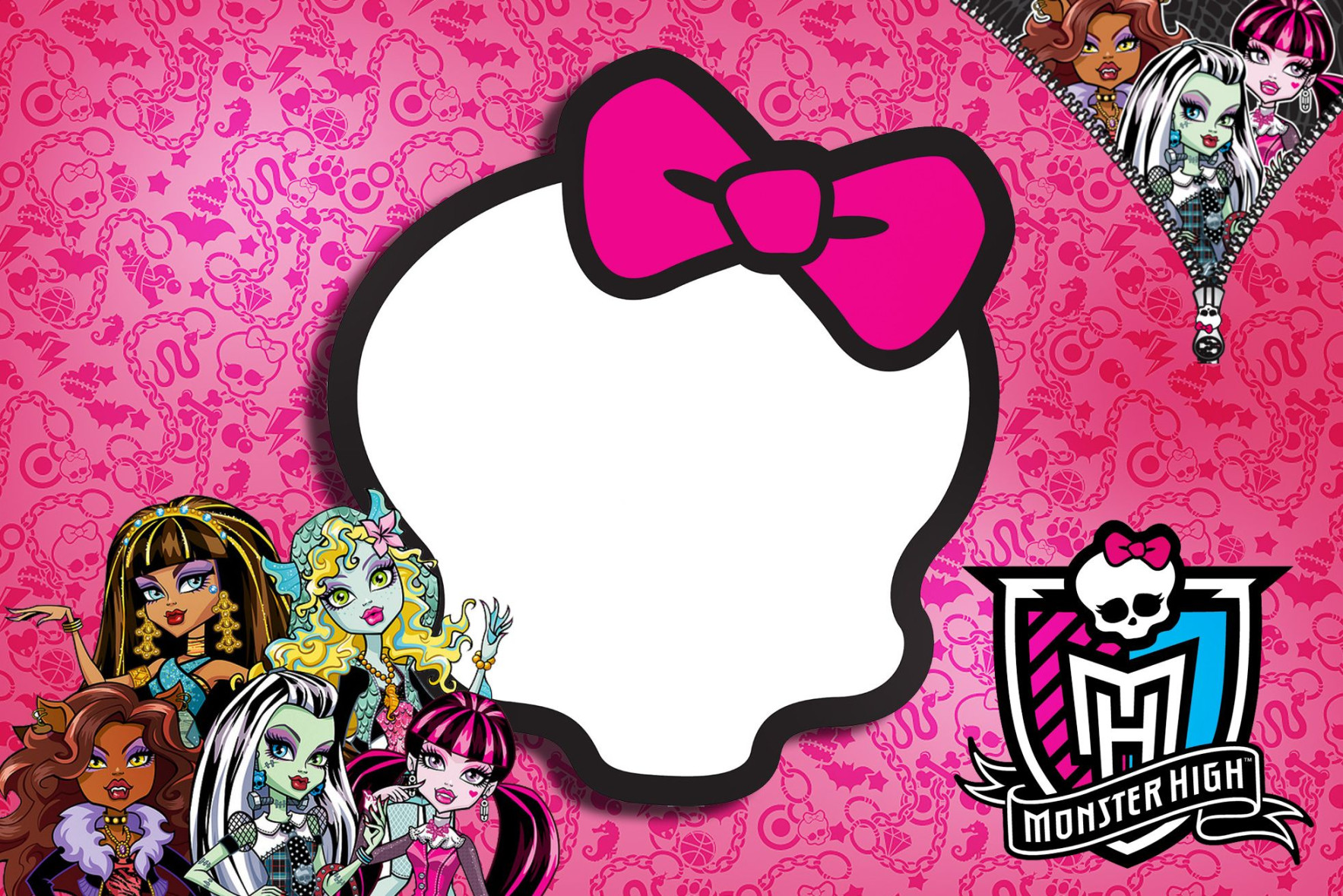 Free Printable Monster High Birthday Invitations Layout