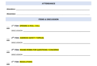 Safety Meeting Minutes Template