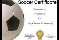 Soccer Achievement Certificate Templates – Free And Customizable