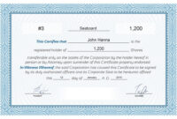 Blank Share Certificate Template For Free Download