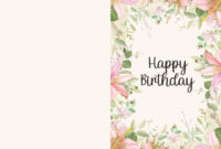 A Customizable Foldable Birthday Card Template For Formal Occasions