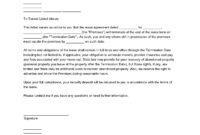 Lease Agreement Termination Notice