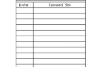 Template For Library Catalog Card