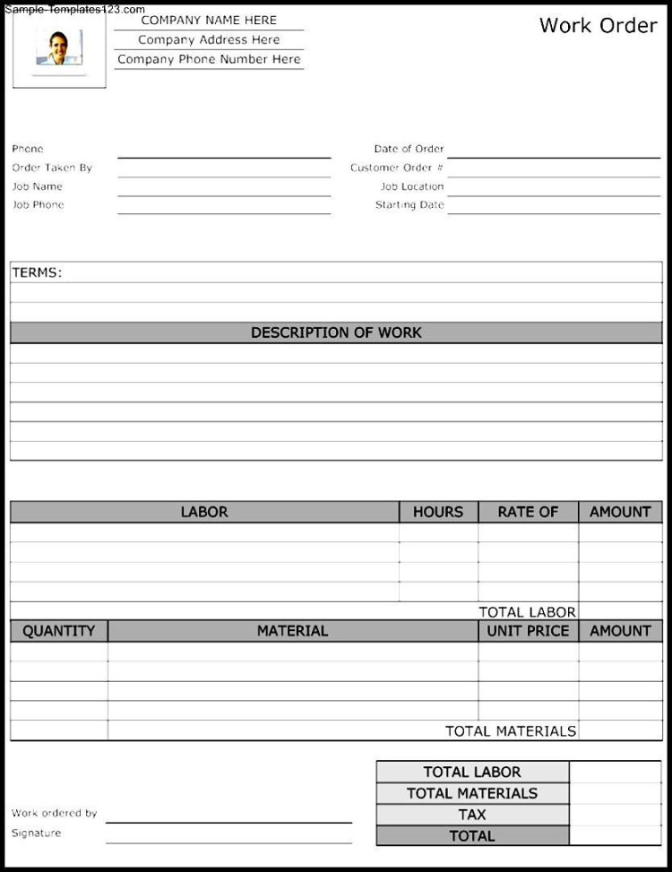 Maintenance Repair Job Card Template - Microsoft Excel Template