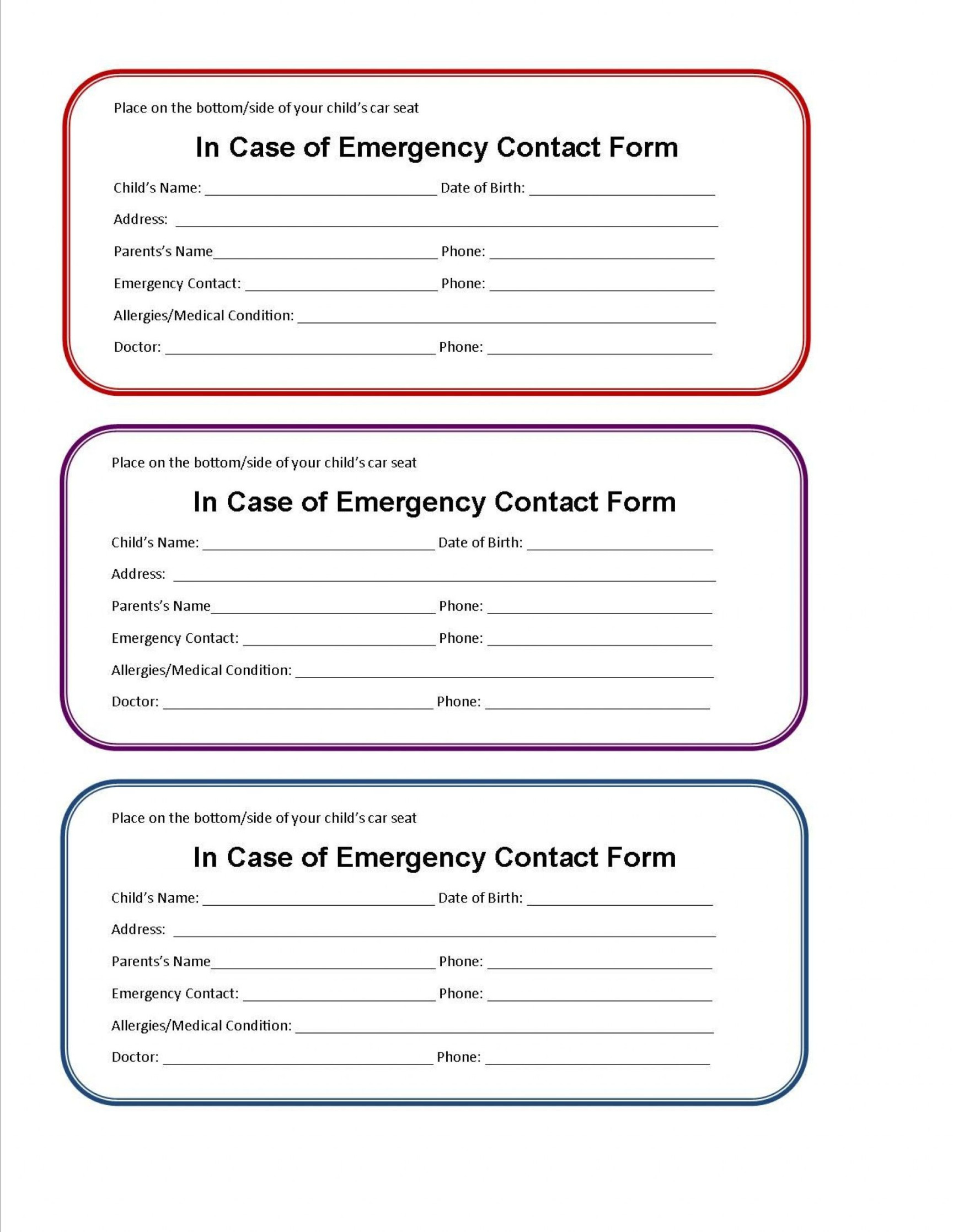 Medical Alert Wallet Card Template