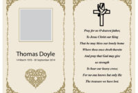 Commemorative Card Templates For Funeral Services