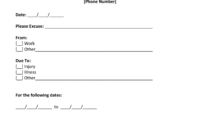 Printable Doctor’s Note Template: A Formal Document For Absences