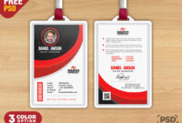 College ID Card Template PSD