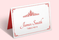 Elegant Place Card Templates, 6 Per Page, Free Download