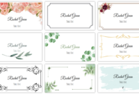 Formal Table Reservation Card Template