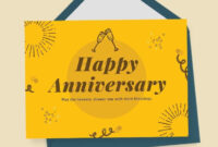 Anniversary Card Template Word: A Formal Expression Of Congratulatory Sentiments