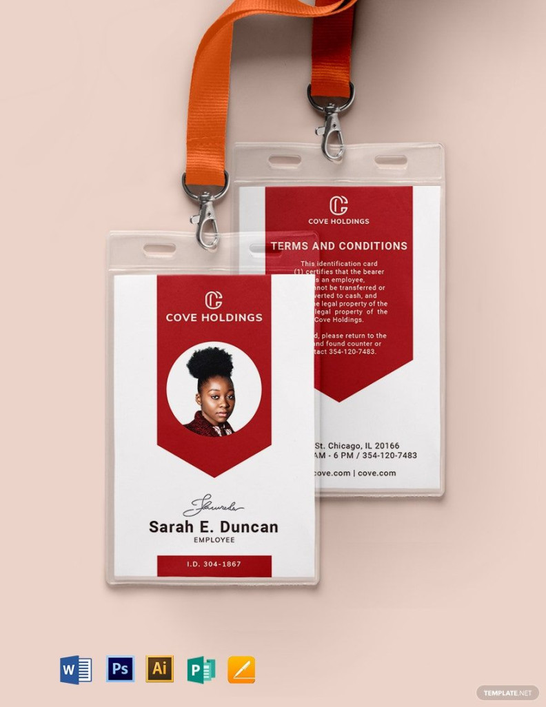 Printable Department ID Card Template in Word, Illustrator, Pages