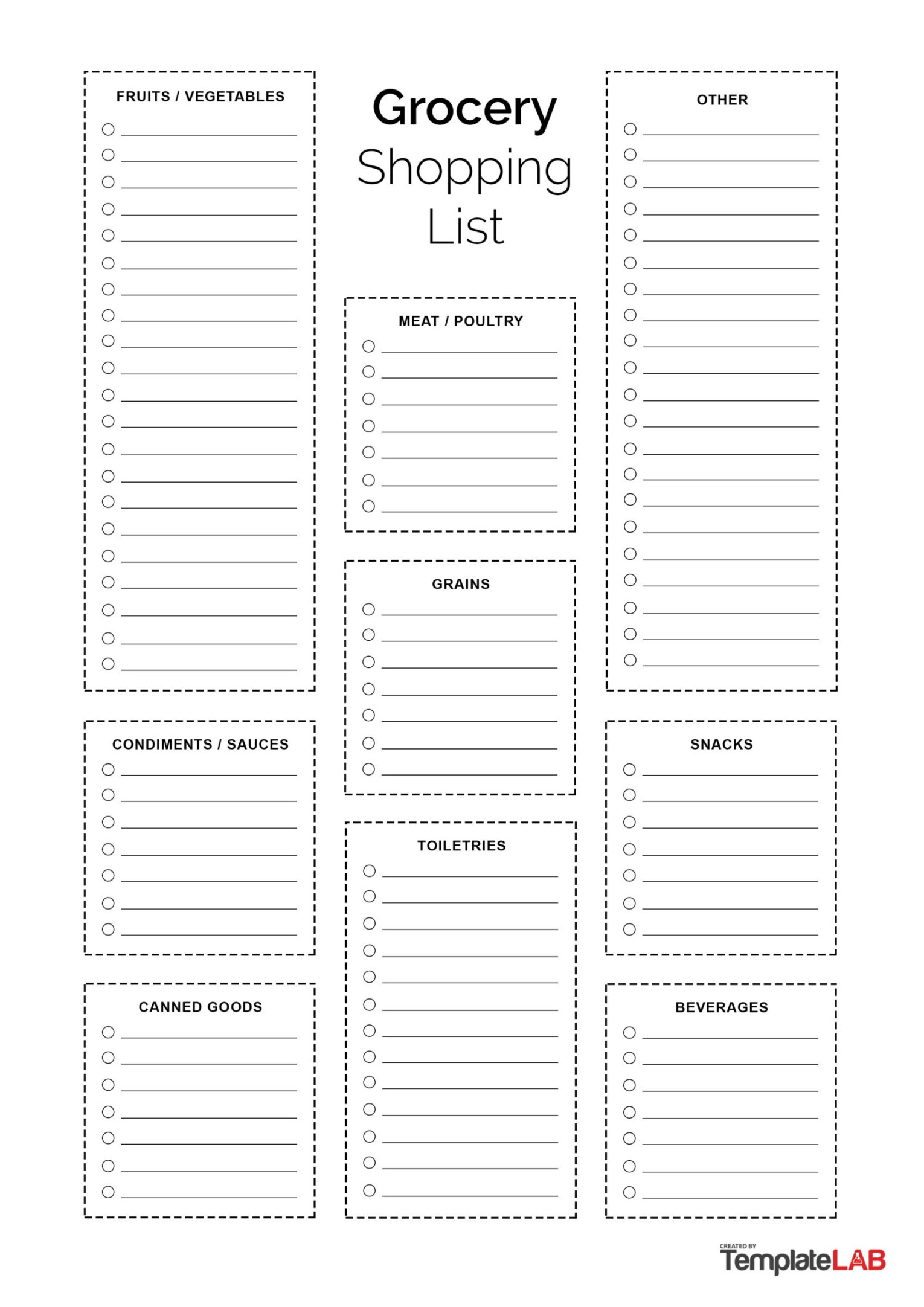 Printable Grocery List Templates (+Shopping Lists)