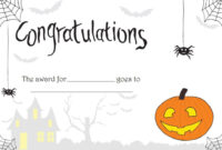 Halloween Certificate Template: A Formal Design For A Spooky Occasion