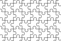 A Blank Jigsaw Piece Template For Custom Puzzle Creation