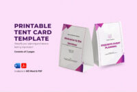 Free Tent Card Template Downloads For Formal Events