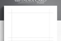 A Formal Template For 4×6 Note Cards