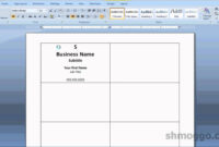 Crafting Professional Business Cards In Word 2013: A Step-by-Step Guide