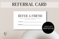 Referral Card Template: A Complimentary Tool For Business Growth