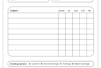 Result Card Template For Formal Assessment