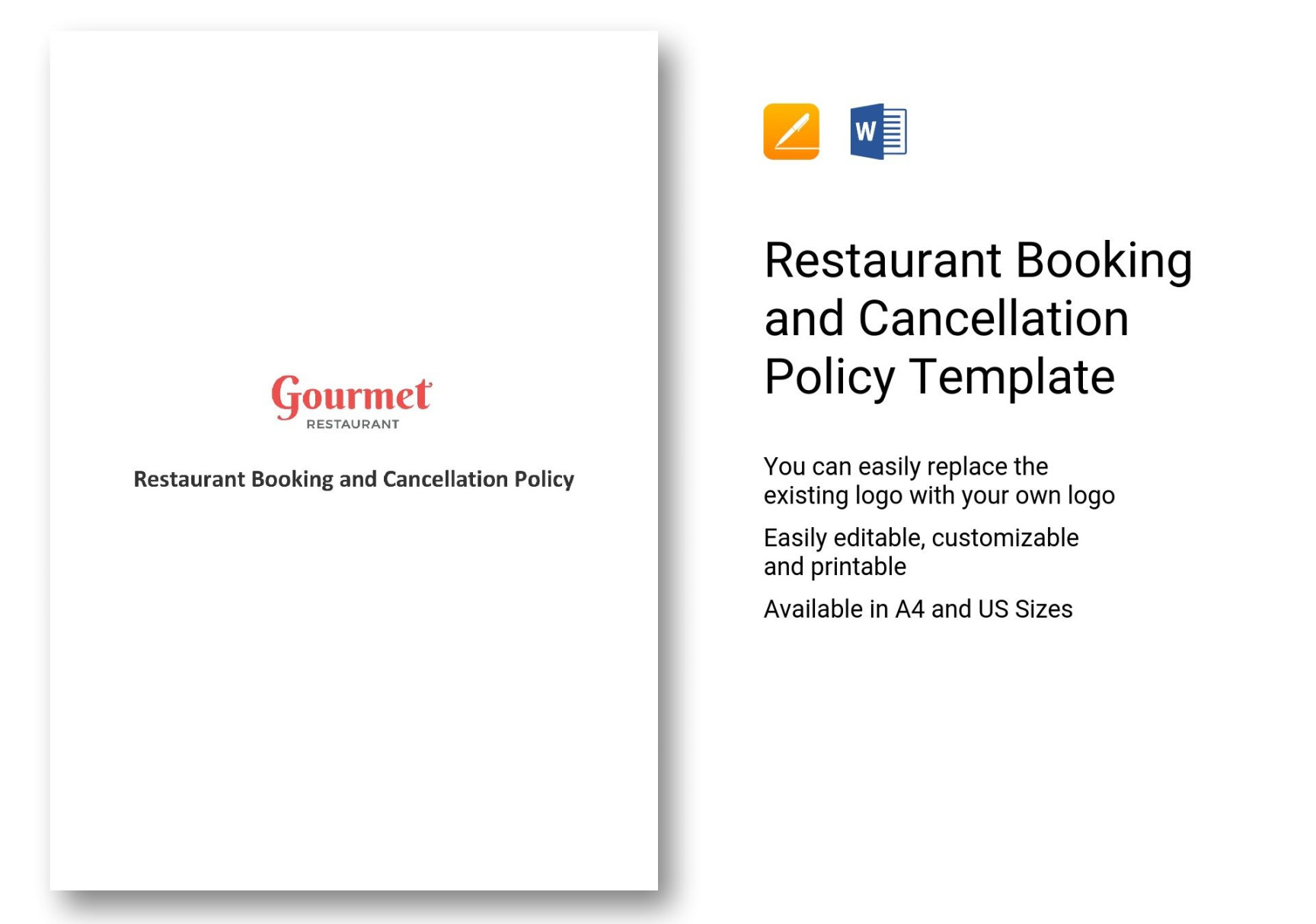 Restaurant Booking and Cancellation Policy Template - Best Templates