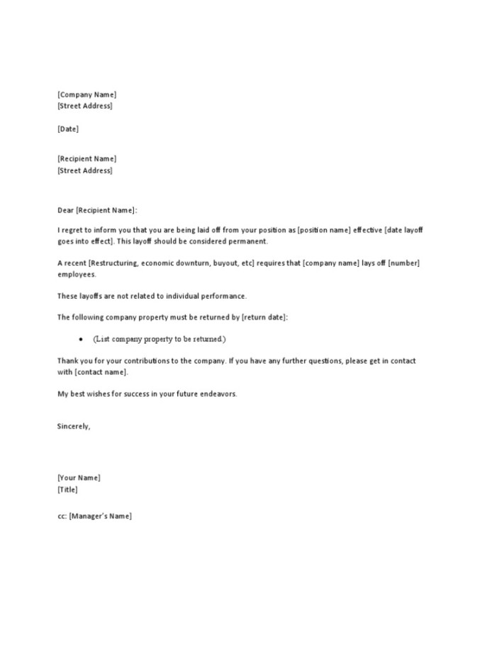 Retrenchment Letter  PDF