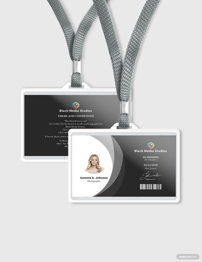 Sample Photographer ID Card Template in Word, Illustrator, Pages