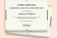 School Leaving Certificate Template