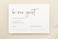 Formal RSVP Card Template For Elegant Weddings