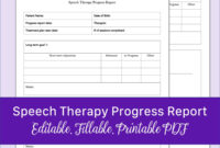 Speech Therapy Progress Notes Template