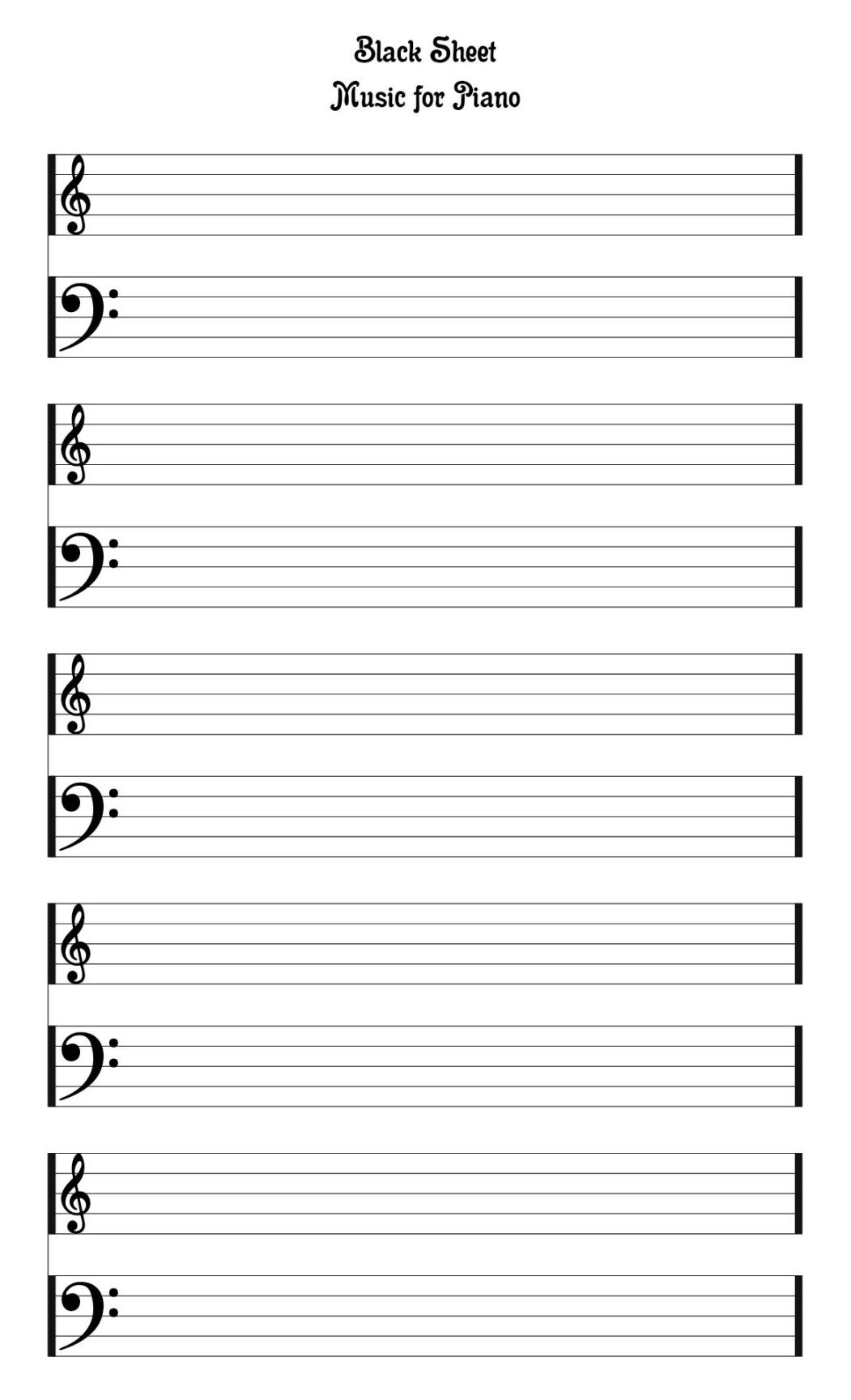 Staff Paper Blank Sheet Music -  Free PDF Printables  Printablee