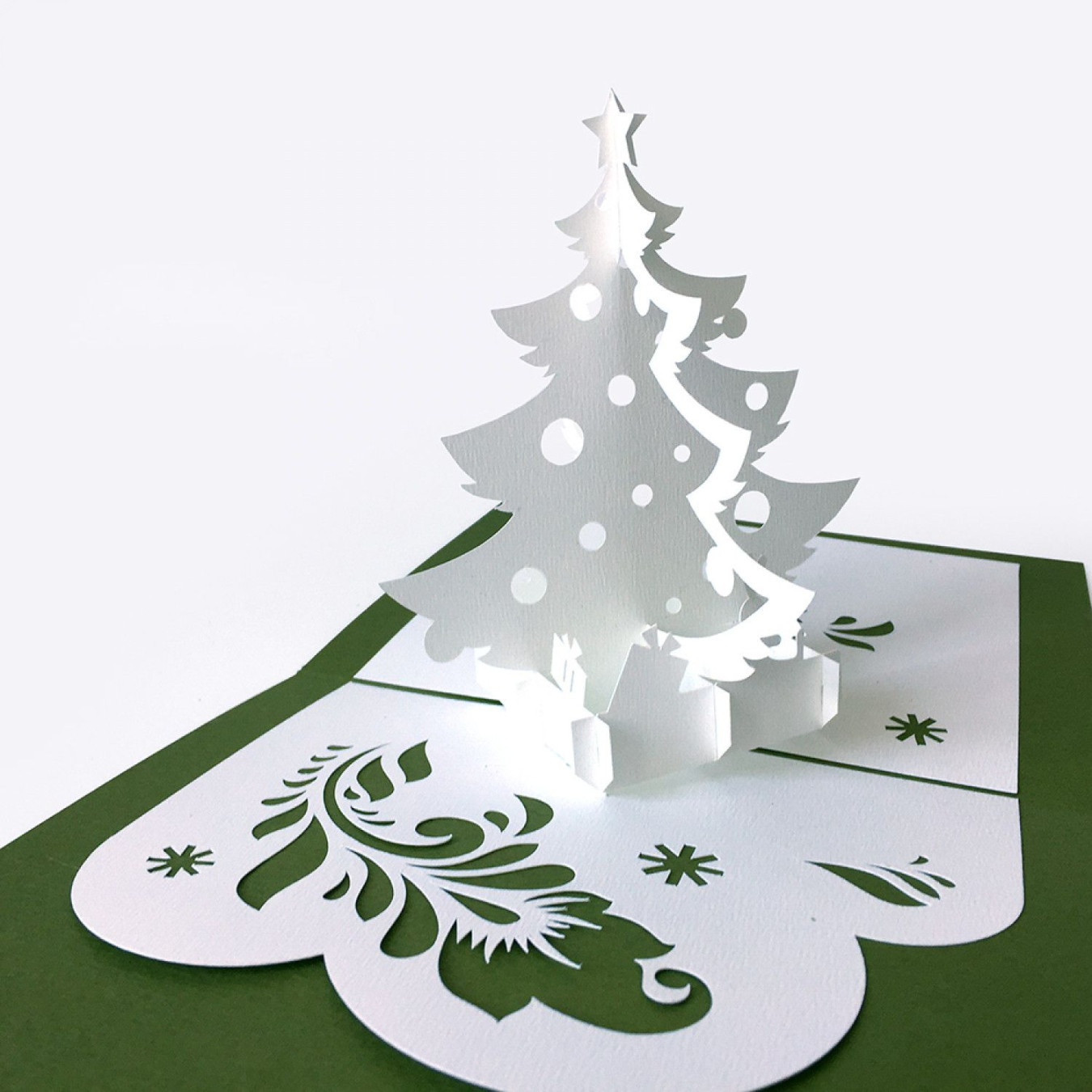 Template Pop-Up Card «Christmas Tree» for D Christmas Tree Card