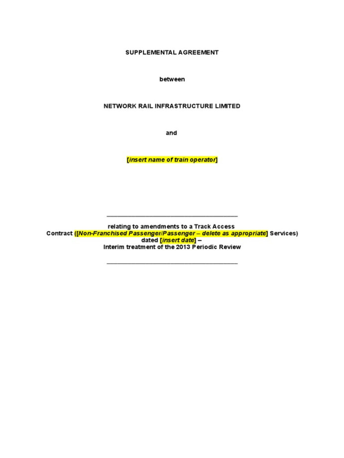 Template Supplemental Agreement   PDF  Constitutional