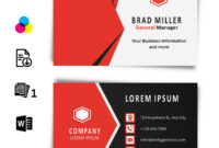 A Professional Business Card Template For Microsoft Word