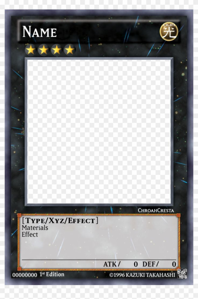 Yu Gi Oh Blank Card Template Yugioh Xyz Card Template Hd Png for